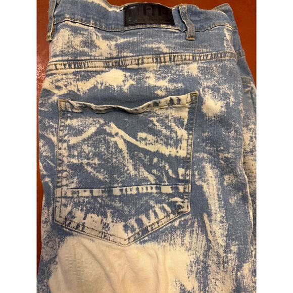 AHP Mens Urban Streetwear-Inspired Jean Shorts 50X15 Distressed - Picture 6 of 8